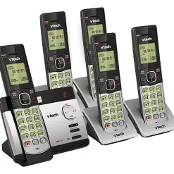 VTech® CS5129-5 5-Handset DECT 6.0 Cordless Phone System With Digital Answering System, 80-0200-00
