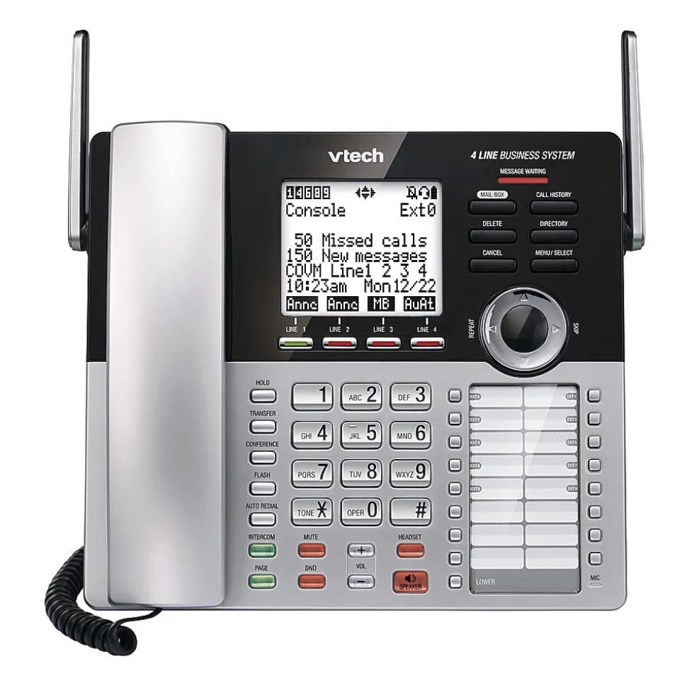 VTech® DECT 6.0 Expandable Corded Small Business Phone System Main Console, CM18445