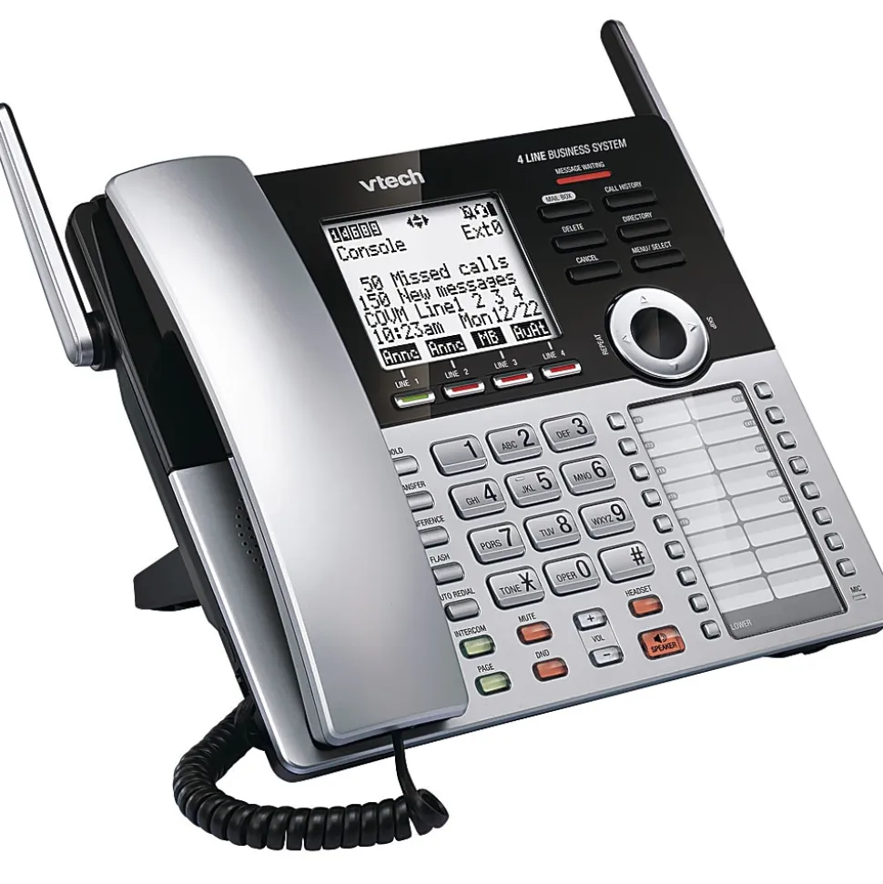 VTech® DECT 6.0 Expandable Corded Small Business Phone System Main Console, CM18445
