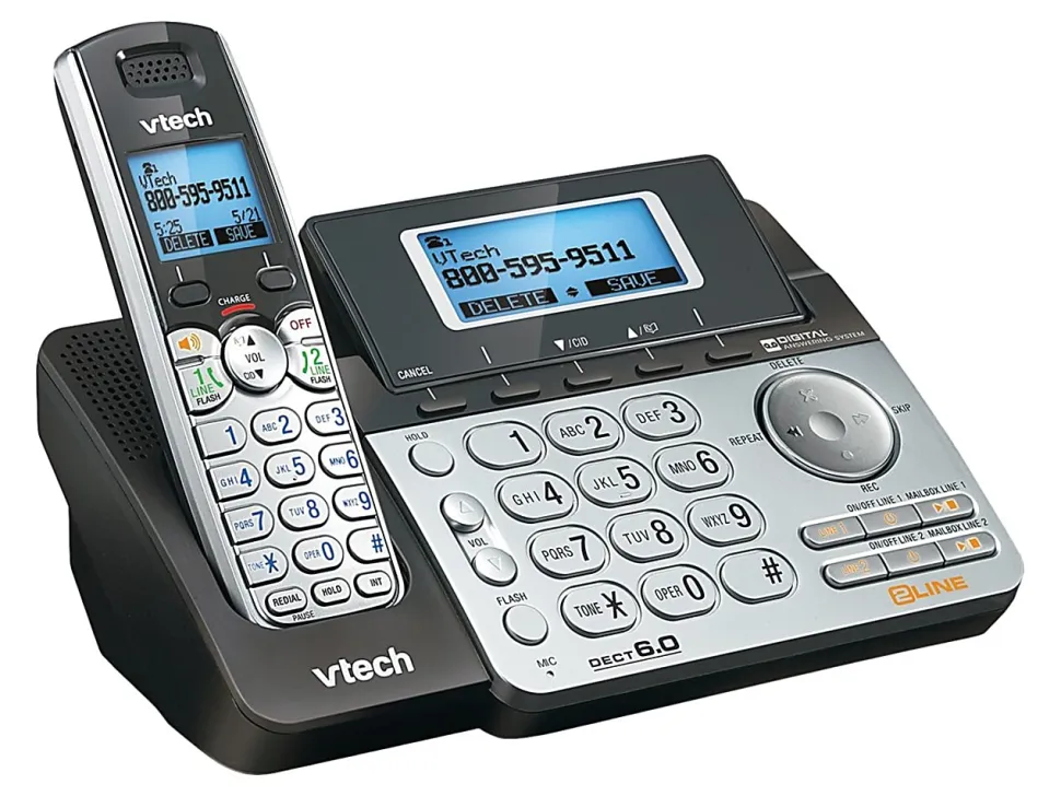 Vtech DS6151 2-Line DECT 6.0 Cordless Speakerphone with Digital Answering System and Caller ID