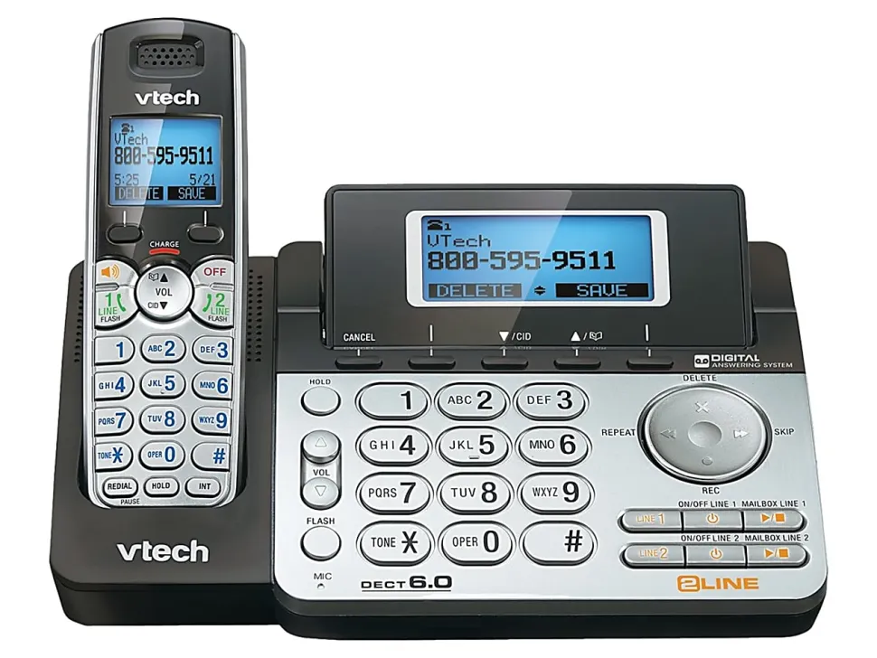 Vtech DS6151 2-Line DECT 6.0 Cordless Speakerphone with Digital Answering System and Caller ID