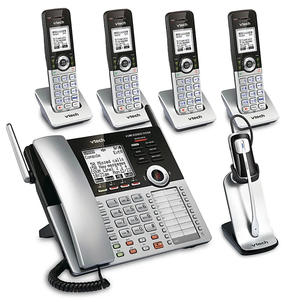 VTech® 4-Line Small Business Office Phone System with 4 CM18045 Handsets