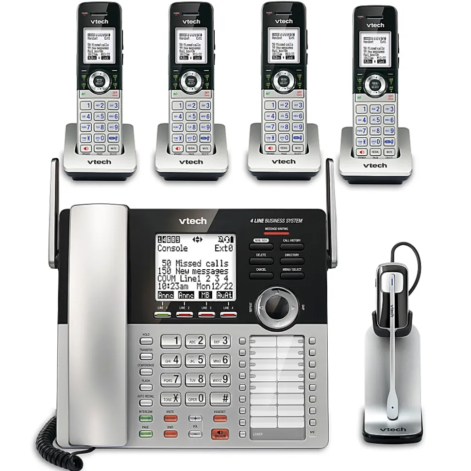 VTech® 4-Line Small Business Office Phone System with 4 CM18045 Handsets