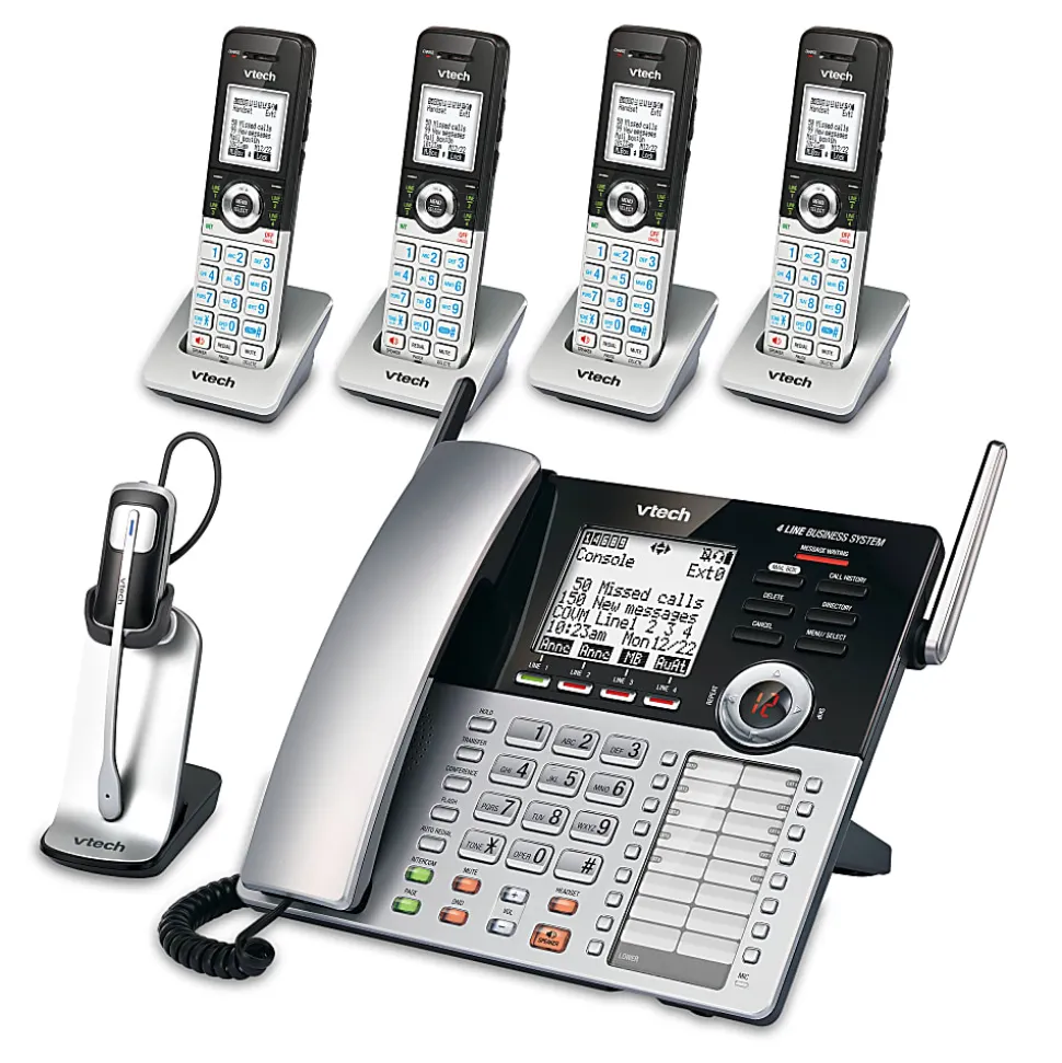 VTech® 4-Line Small Business Office Phone System with 4 CM18045 Handsets