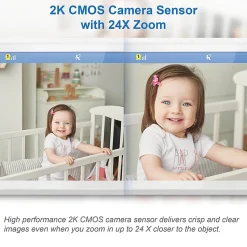 VTech Smart Wi-Fi 1080p 2-Camera 360°-Pan-And-Tilt Video Baby Monitor System With 5