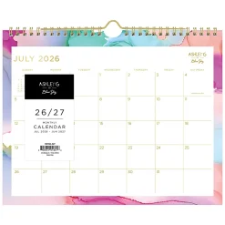 Wall Calendar AG Multi Color Smoke - 11x8.75 AY26-27 Monthly Safety Wirebound -