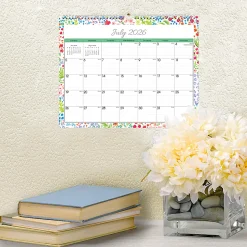 Wall Calendar BS Ditsy Dapple Light - 15x12 AY26-27 Monthly Safety Wirebound -