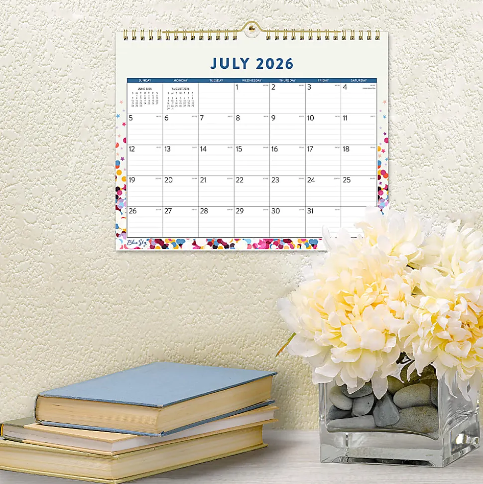 Wall Calendar BS Star Confetti Bright - 11x8.75 AY26-27 Monthly