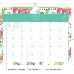 Wall Calendar DD Peyton White - 11x8.75 AY26-27 Monthly Safety Wirebound -