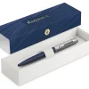 Waterman® Allure Deluxe Ballpoint Pen, Medium Point, 0.7 mm, Blue Lacquer Barrel, Blue Ink