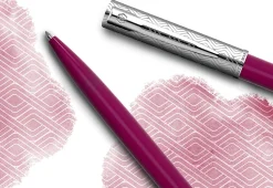 Waterman® Allure Deluxe Ballpoint Pen, Medium Point, 0.7 mm, Pink Lacquer Barrel, Blue Ink