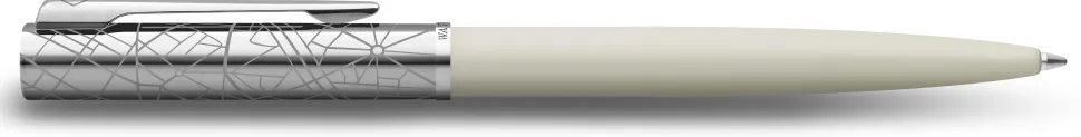Waterman® Allure Deluxe Ballpoint Pen, Medium Point, 0.7 mm, White Lacquer Barrel, Blue Ink