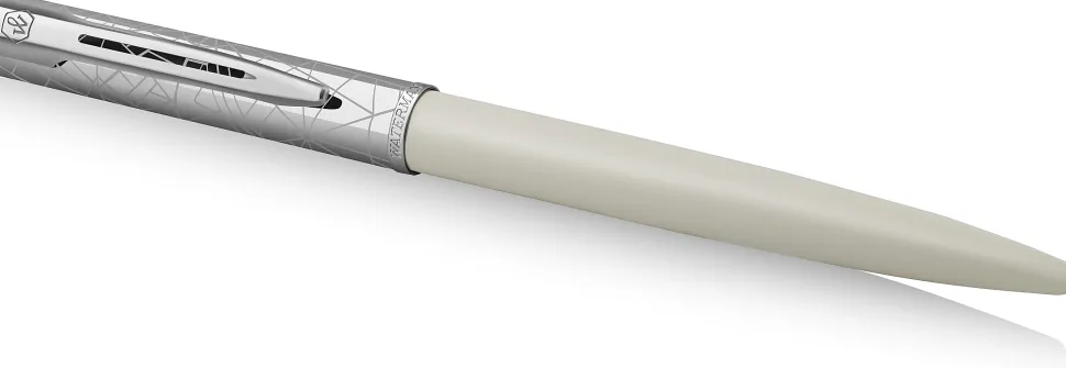 Waterman® Allure Deluxe Ballpoint Pen, Medium Point, 0.7 mm, White Lacquer Barrel, Blue Ink
