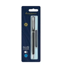 Waterman® Allure Fountain Pen, Fine Point, 0.5 mm, Black Barrel, Blue Ink