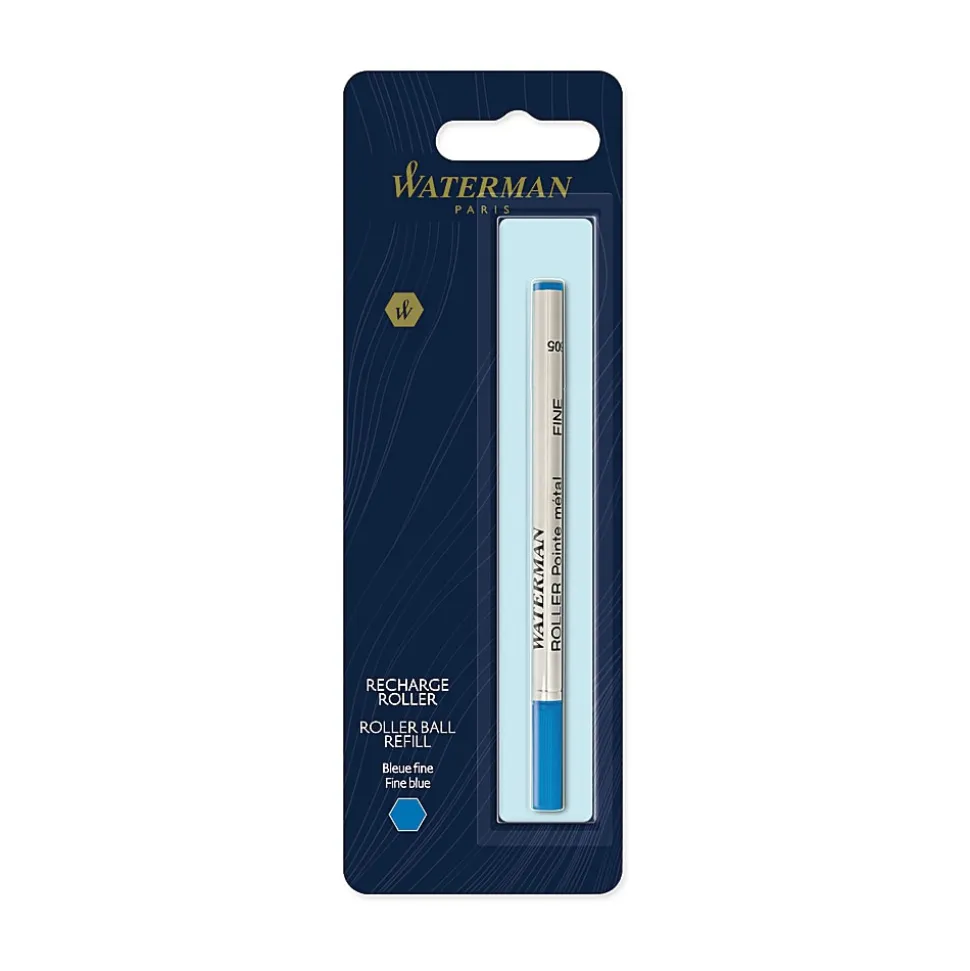 Waterman® Rollerball Pen Refill, Fine Point, 0.5 mm, Blue