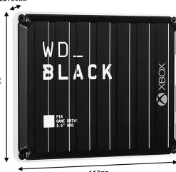 WD_BLACK P10 Game Drive For Xbox One, 2TB, Black