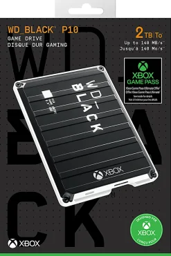 WD_BLACK P10 Game Drive For Xbox One, 2TB, Black