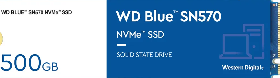 WD BLUE SN570 NVMe™ Internal SSD, 500GB, Blue
