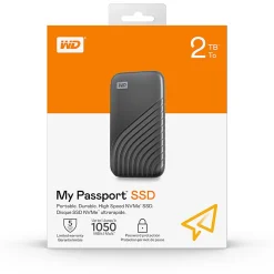 WD My Passport Portable SSD, 2TB, Gray