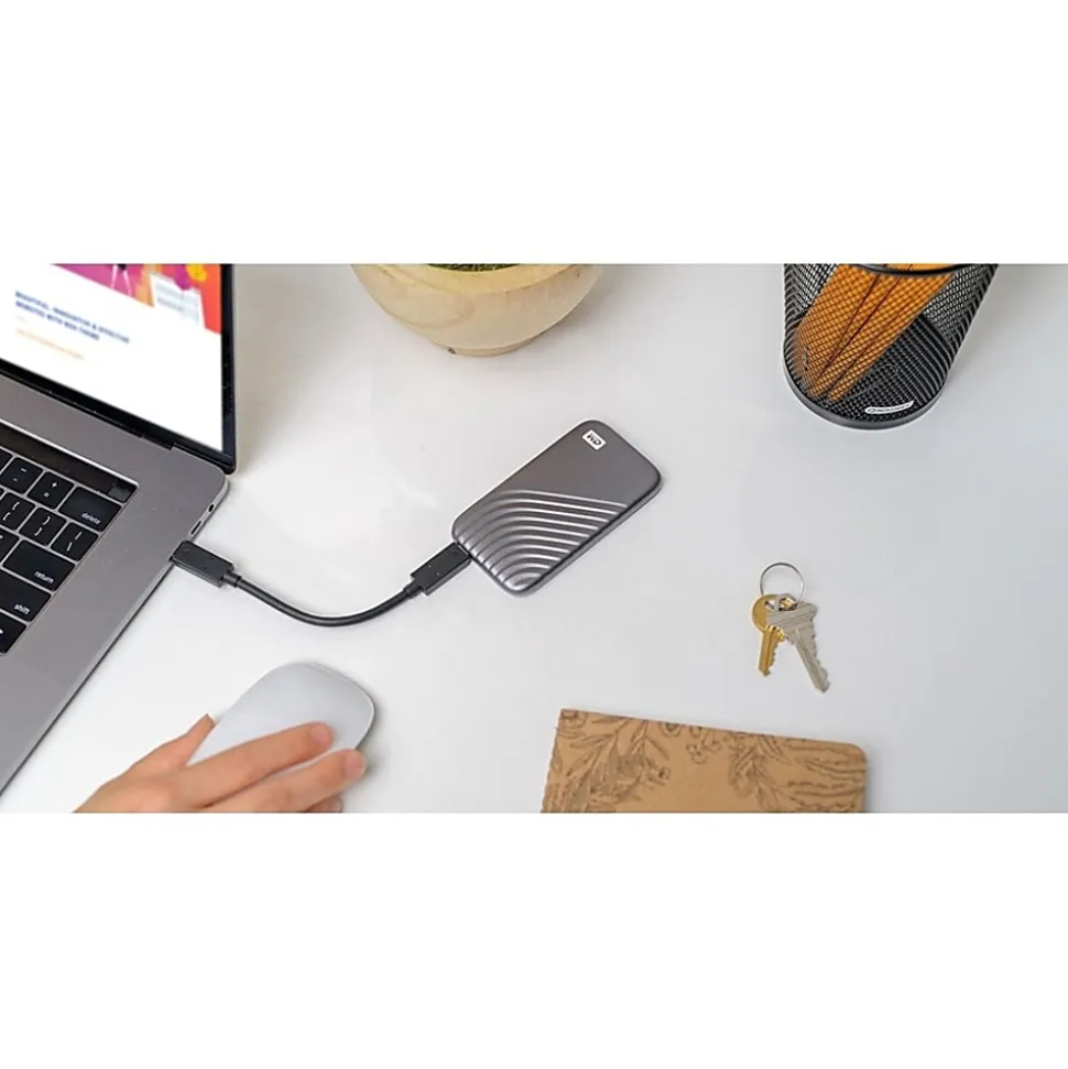 WD My Passport Portable SSD, 2TB, Gray