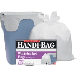 Webster Draw 'n Tie 0.6 mil Handi Bag Waste Liners, 8 Gallons, 21 1/2