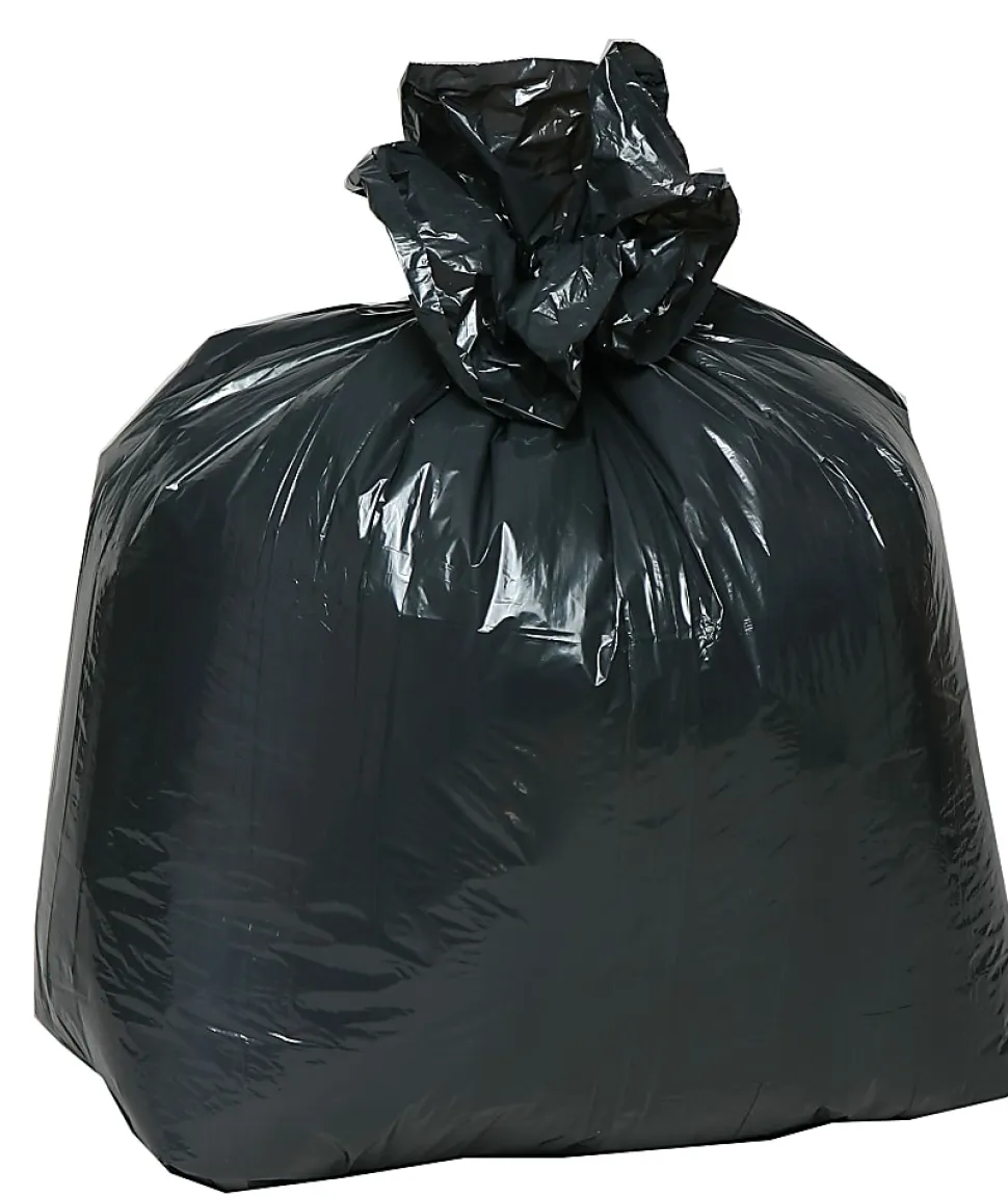 Webster® EarthSense® 0.65 mil Trash Bags, 16 gal, 24"H x 31"W, 75% Recycled, Black, 500 Bags