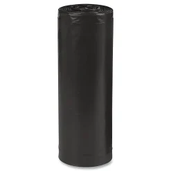 Webster EarthSense Star Bottom Commercial Can Liners, 1.25 mil, 40 To 45 Gallons, 75% Recycled, Black, Box Of 100 Liners