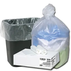 Webster® Ultra Plus 8 mil Trash Bags, 10 gal, 24"H x 24"W, Natural, 500 Bags