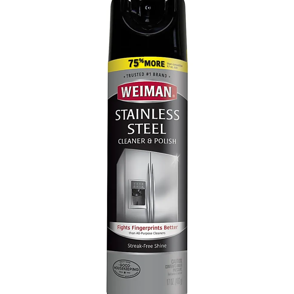 Weiman® Stainless Steel Cleaner And Polish Aerosol Spray, 17 Oz Can