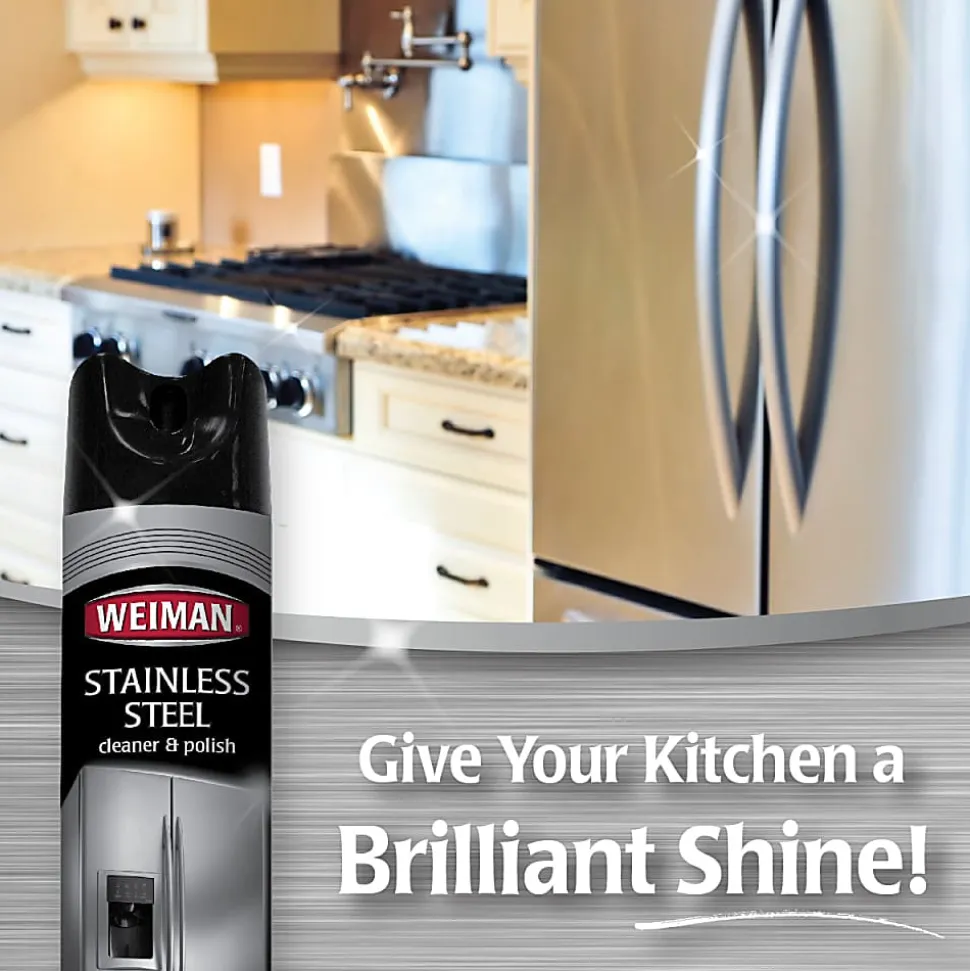 Weiman® Stainless Steel Cleaner And Polish Aerosol Spray, 17 Oz Can