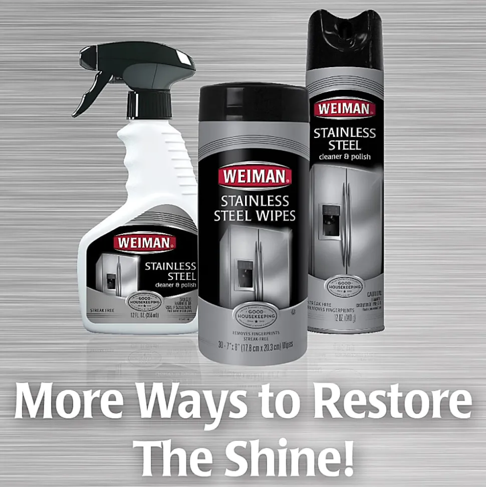 Weiman® Stainless Steel Cleaner And Polish Aerosol Spray, 17 Oz Can