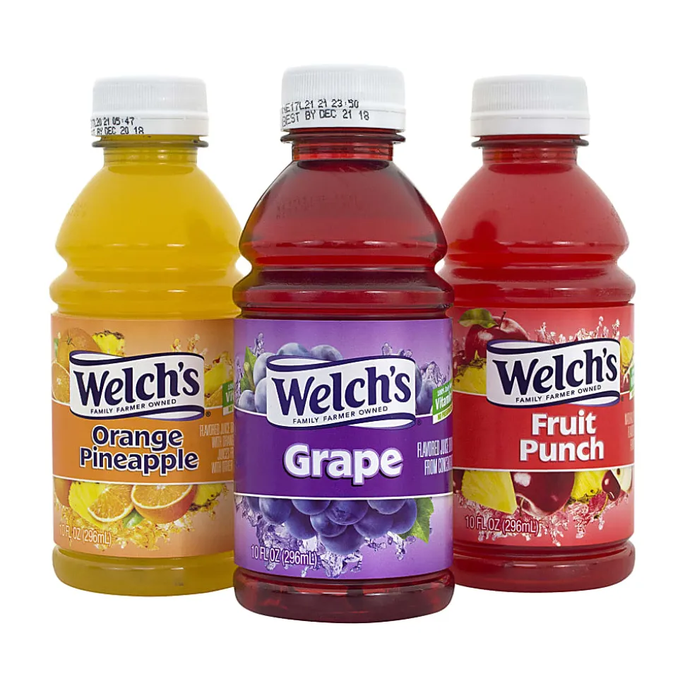 Welch's Juice, 10 Oz, Assorted Flavors, Pack Of 24 Bottles