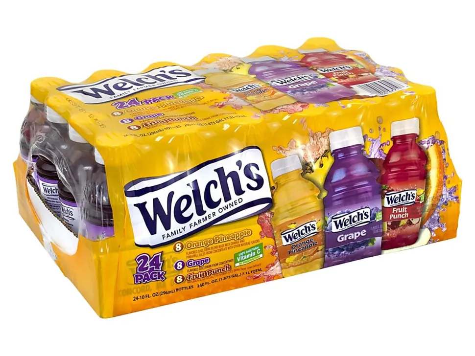Welch's Juice, 10 Oz, Assorted Flavors, Pack Of 24 Bottles