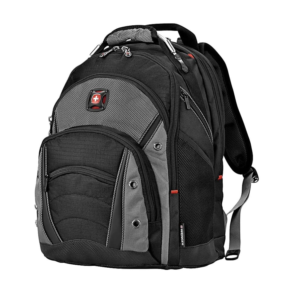Wenger® Synergy Laptop Backpack, Black/Gray