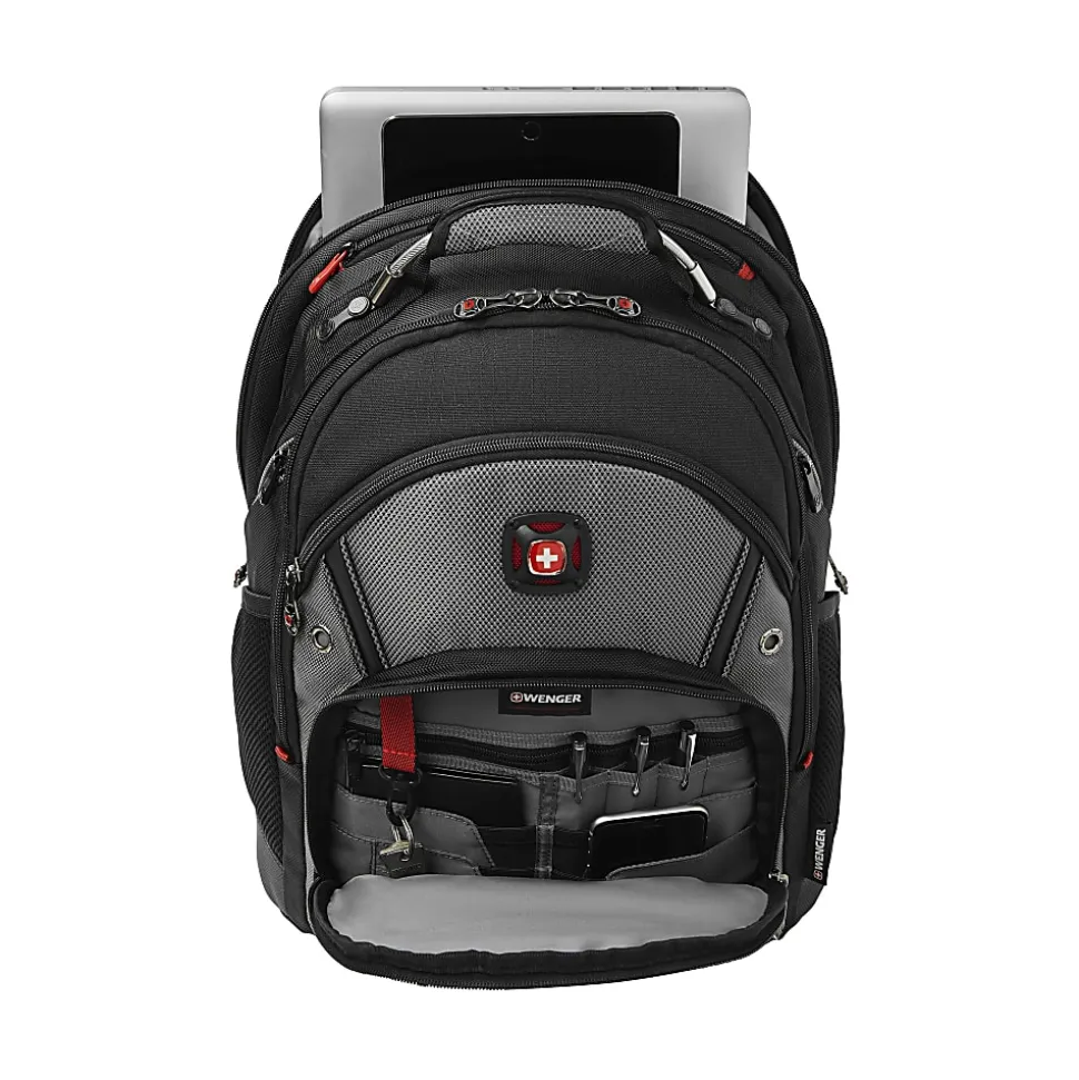 Wenger® Synergy Laptop Backpack, Black/Gray