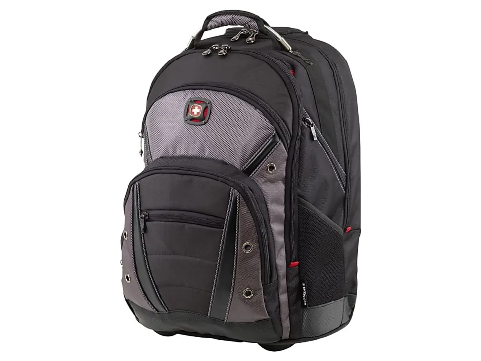 Wenger® Synergy Wheeled Laptop Backpack, Black/Gray