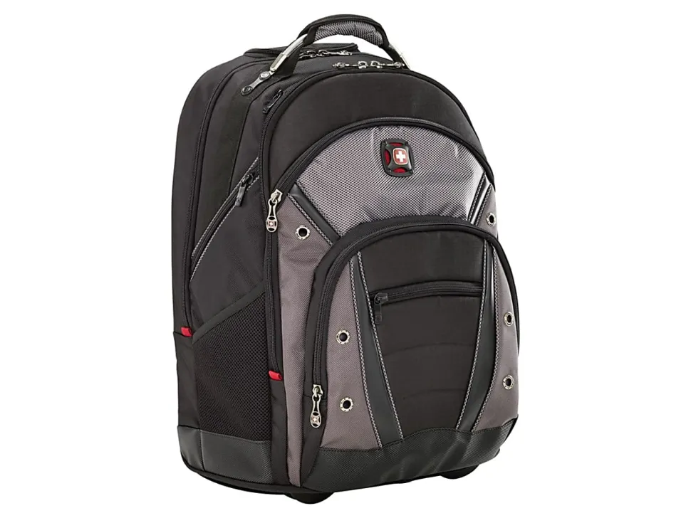 Wenger® Synergy Wheeled Laptop Backpack, Black/Gray