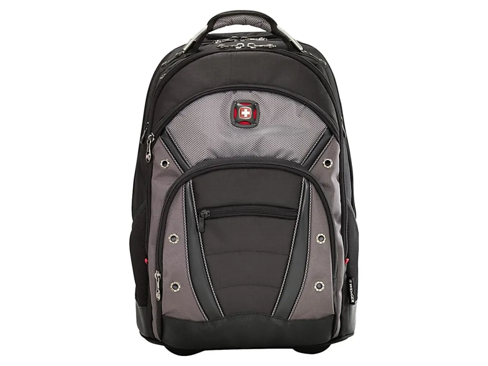 Wenger® Synergy Wheeled Laptop Backpack, Black/Gray