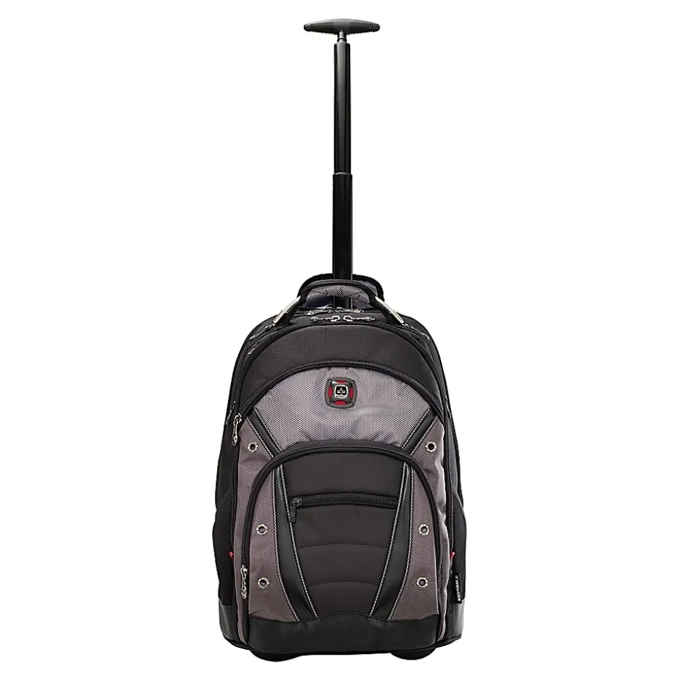 Wenger® Synergy Wheeled Laptop Backpack, Black/Gray