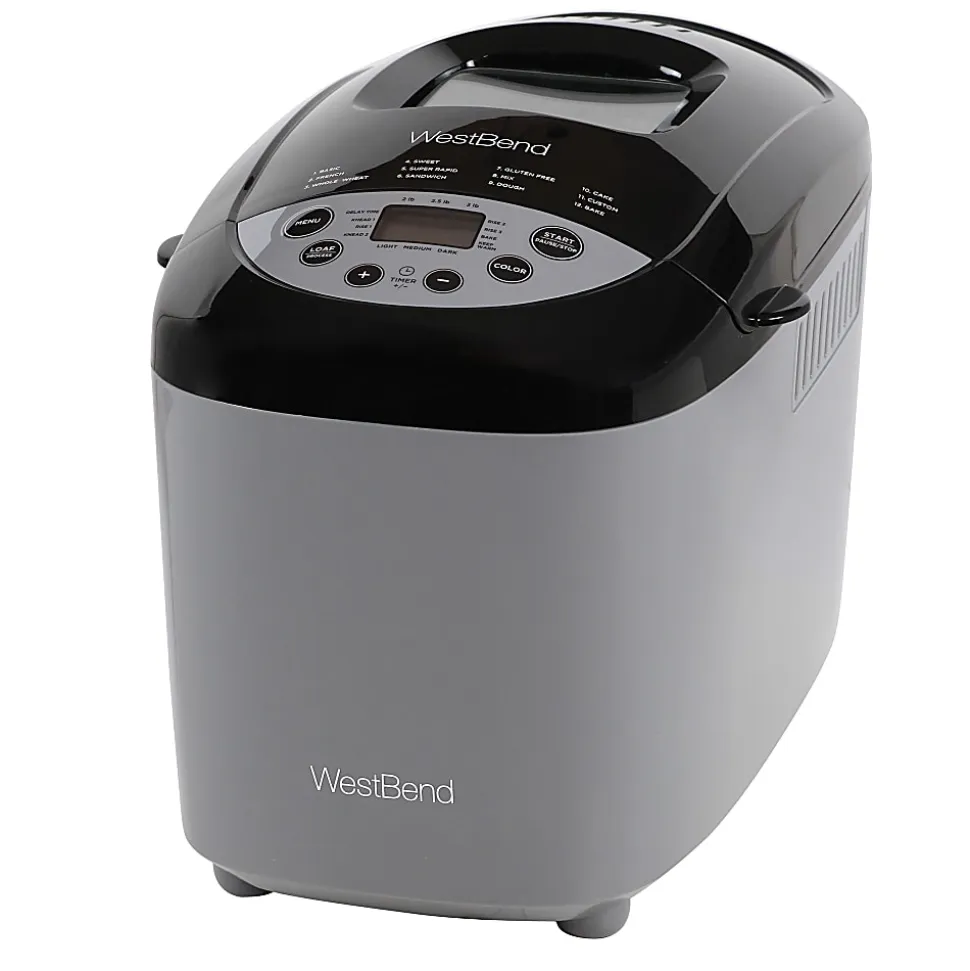 West Bend Hi-Rise Digital Bread Maker, Gray