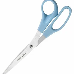 Westcott® All-Purpose Value Stainless Steel Scissors, 8", Pointed, Assorted Colors, Pack Of 3