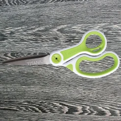 Westcott Carbo Titanium Glide Scissors, 8", Pointed, Green/White