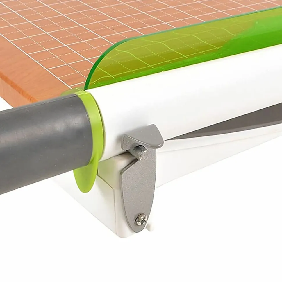 Westcott® CarboTitanium Guillotine Heavy-Duty Trimmer, 18", White/Green