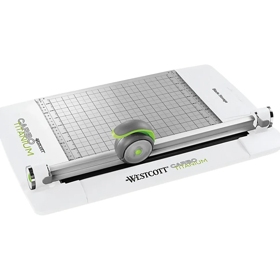 Westcott® CarboTitanium Rotary Trimmer, 12", White/Green