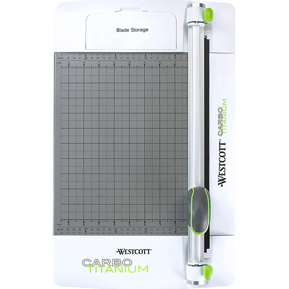 Westcott® CarboTitanium Rotary Trimmer, 12", White/Green