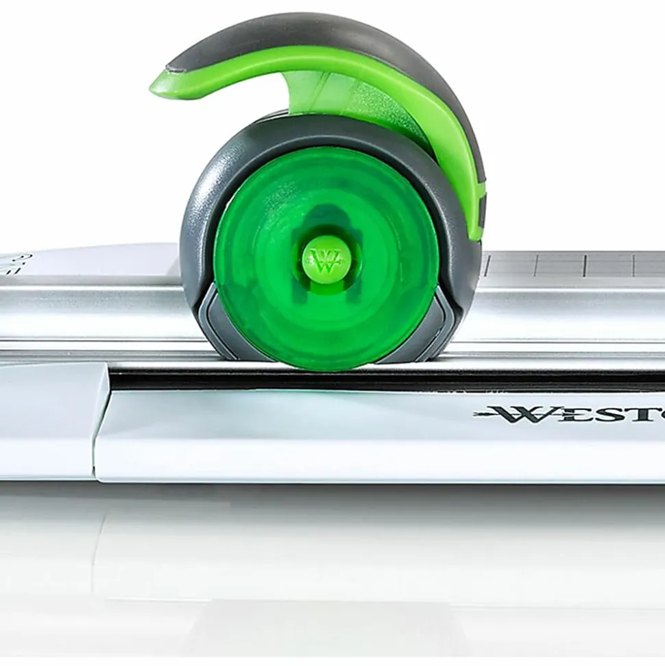 Westcott® CarboTitanium Rotary Trimmer, 12", White/Green