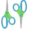 Westcott Kids' Scissors With Antimicrobial Protection, 5", Pointed, Assorted Colors, Pack Of 2 Pairs
