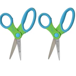 Westcott Kids' Scissors With Antimicrobial Protection, 5", Pointed, Assorted Colors, Pack Of 2 Pairs