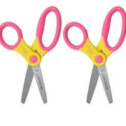 Westcott Kids' Scissors With Antimicrobial Protection, 5", Blunt, Assorted Colors, Pack Of 2 Scissors