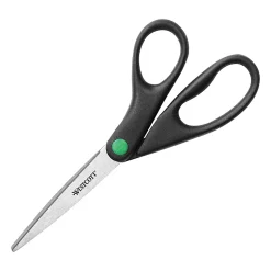 Westcott® KleenEarth All-Purpose Scissors, 8", Straight, Black, Pack Of 2
